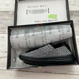 Bernie Mev Pewter and Black Slip-On Shoes